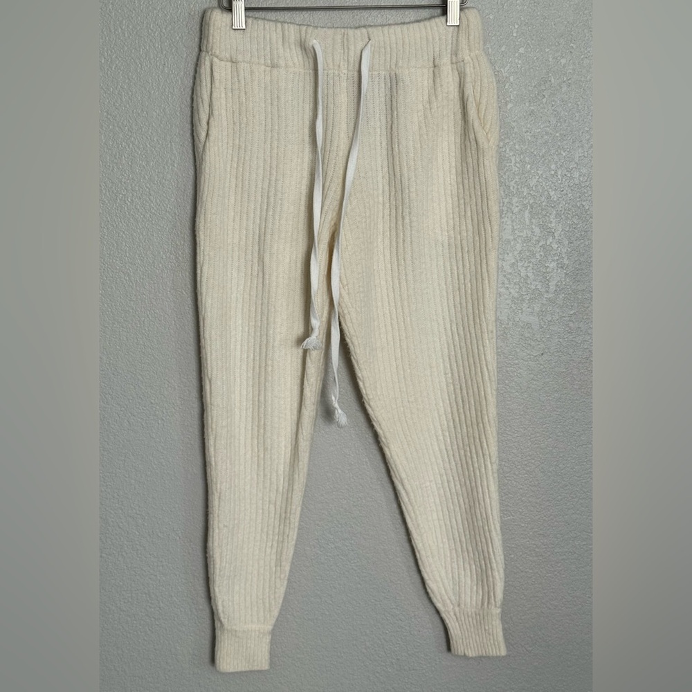 Free People Cozy Cream Sweater Knit Jogger Lounge pant